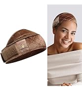 Plusieurs vues d'un accessoire ou d'un vêtement texturé brun, présentées sous différents angles avec des détails rapprochés du matériau et de la construction.