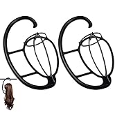 Dreamlover Lot de 2 supports de perruque portables à suspendre pour perruques, chapeaux Noir