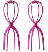 Dreamlover Lot de 2 supports de perruque pliables pour cheveux longs, rose vif