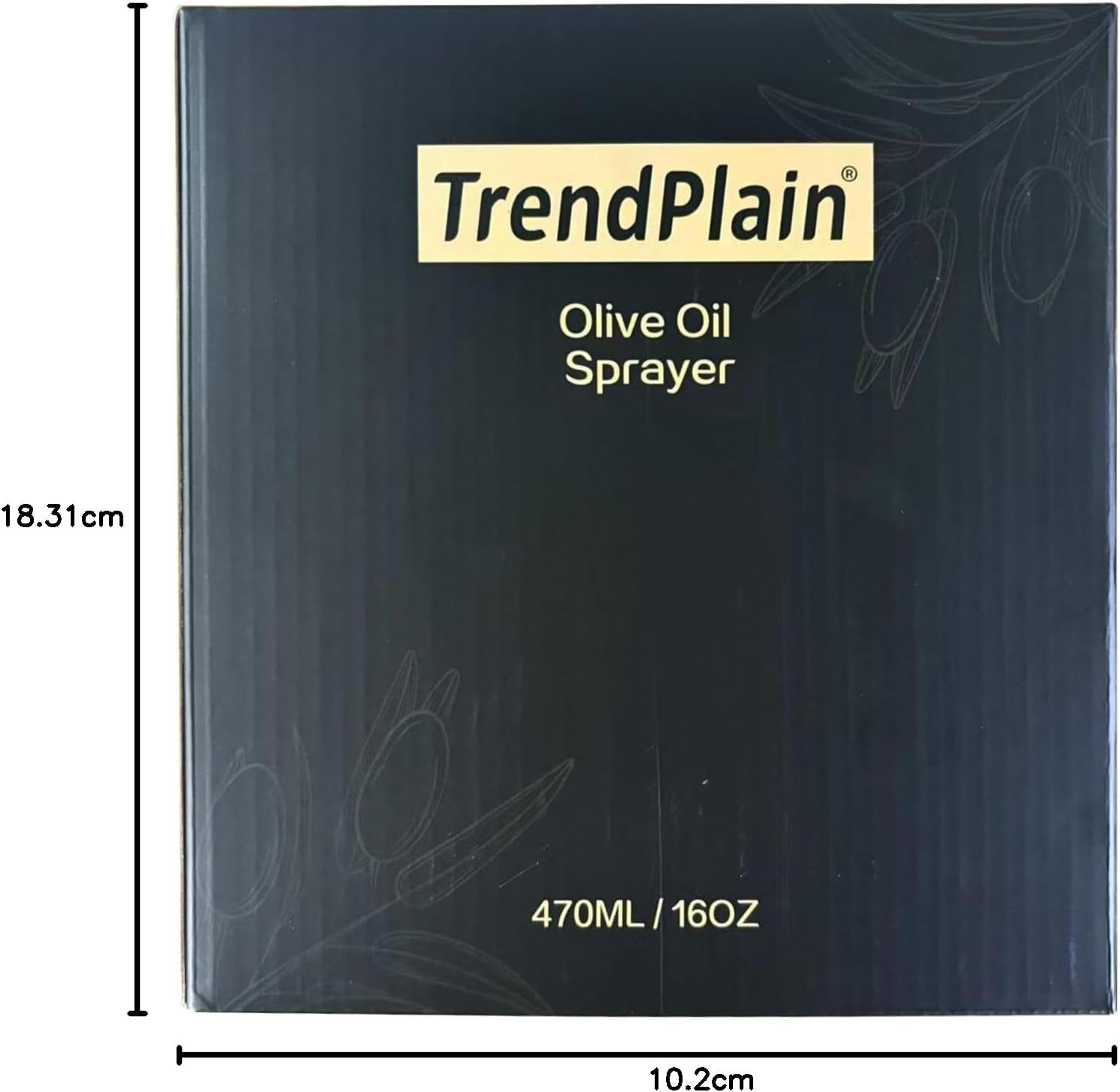 TrendPlain - Spray huile cuisine 470ml - 2-en-1, lot de 2, blanc & vert