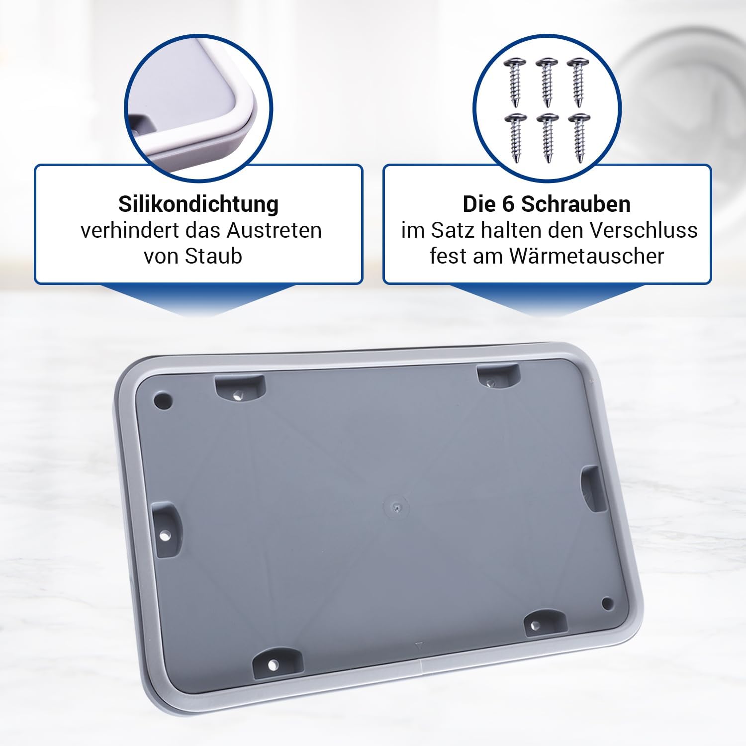 Vioks - porte de service pour sèche-linge 225x145x6mm, 6 vis incluses