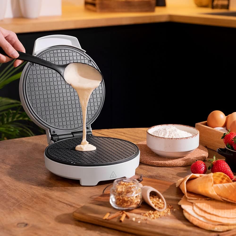 Cecotec - Fun Gofrestone Rolls - compact - inox et 1000W, pour cornets et cigarettes russes