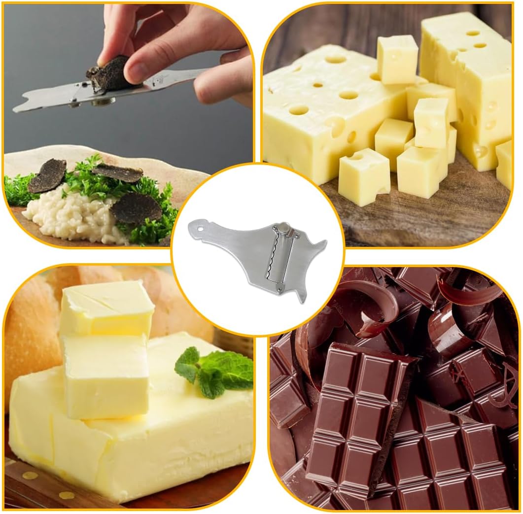 Trancheur de truffes inox réglable, lame ajustable, trou suspension