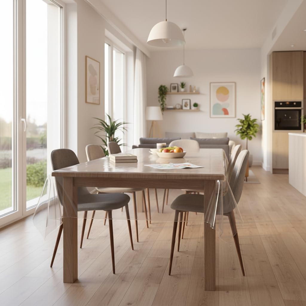 VITA PERFETTA - nappe transparente PVC fine - 140x200 cm - rectangle