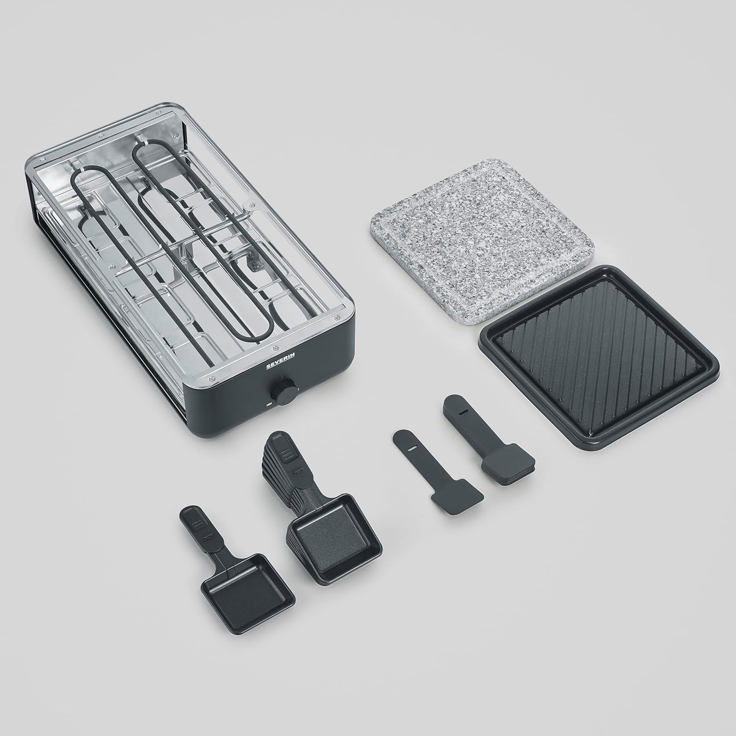 Severin - raclette 8 pers, pierre naturelle, céramique, thermostat - RG 2366