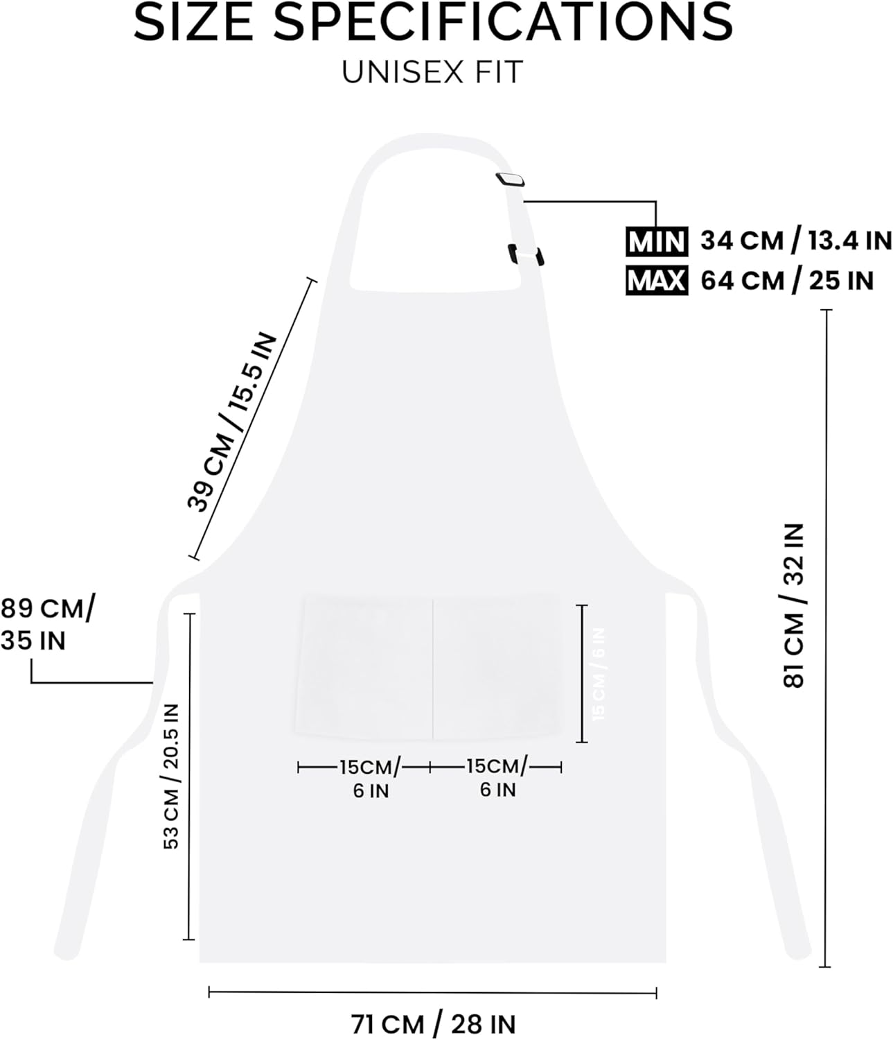 Utopia Kitchen - lot de 2 tabliers réglables - avec 2 poches, idéal barbecue