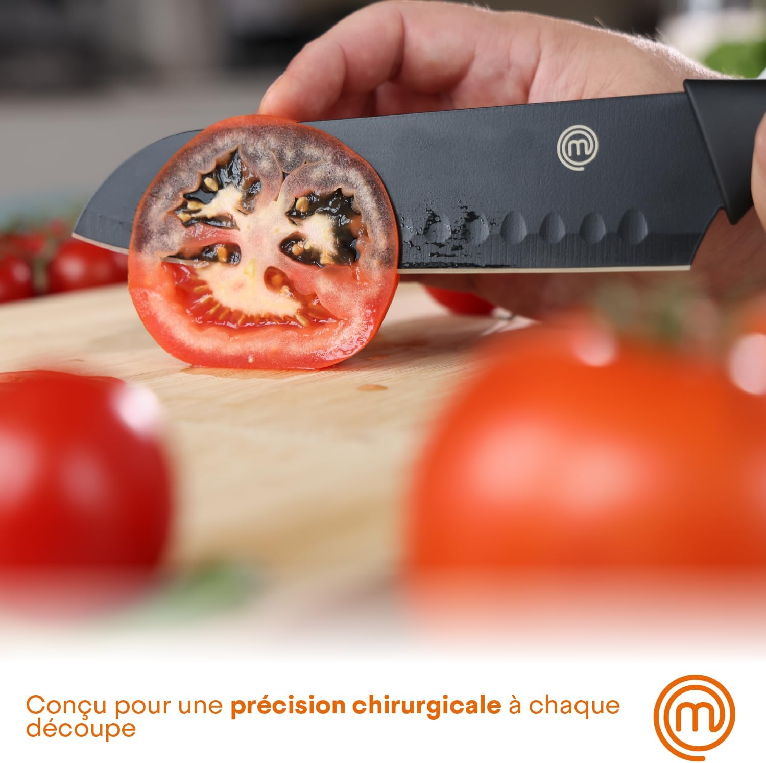 MasterChef - Set Couteaux Cuisine - inox, antiadhésif, ergonomique