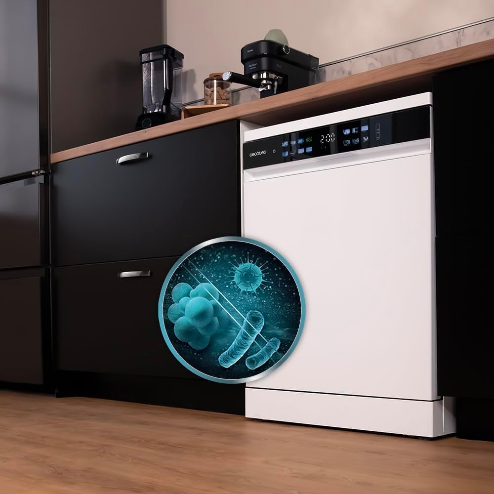 Cecotec - Bolero Aguazero 6210 D - 60cm - lave-vaisselle 15 couverts, écran FullColor XXL, Dual Zone, Aquastop, sécurité
