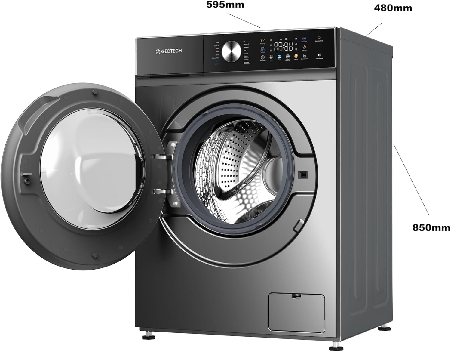 GEDTECH - lave-linge frontal 9kg 1400tr LED 16 programmes GLLPS91400DG