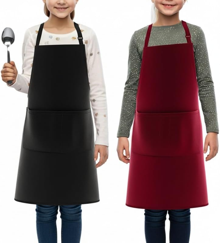 LEFUNDA - tablier cuisine étanche 3 poches, réglable longues lanières