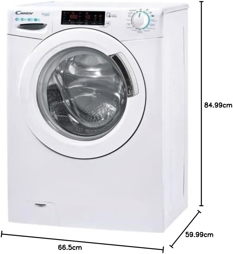 Candy - Lave-linge série CS - 12kg, 1400trs, écran digital, 67x60x87cm - CS1412TME/FR