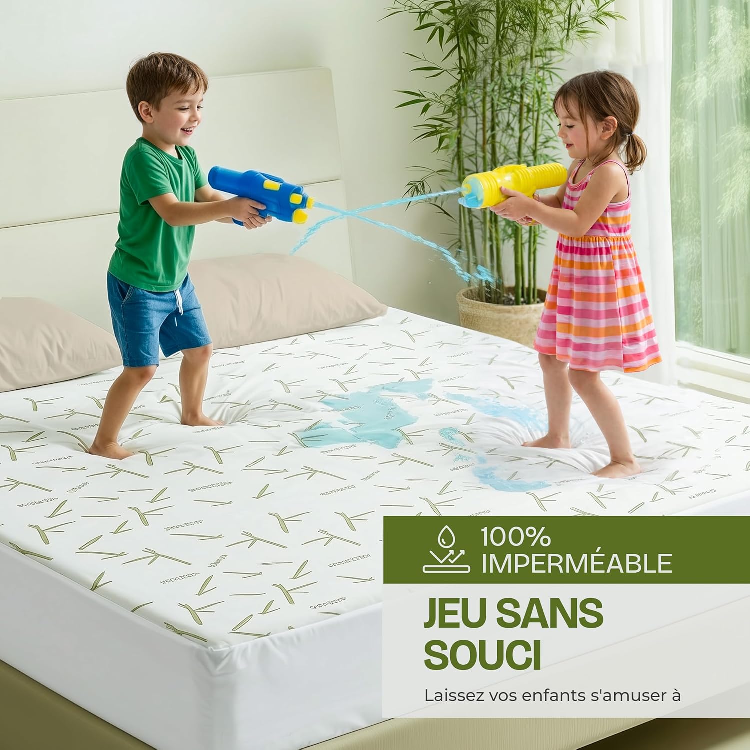 Utopia Bedding - Protège-matelas Premium - 105x190x30 cm - Imperméable, respirant, élastique, Oeko-Tex