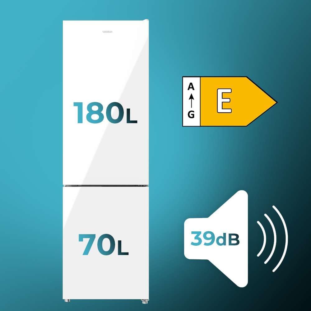 Cecotec - Bolero CoolMarket Combi 250 - 250L, No Frost, Inverter Plus, Multi Air Flow, classe D