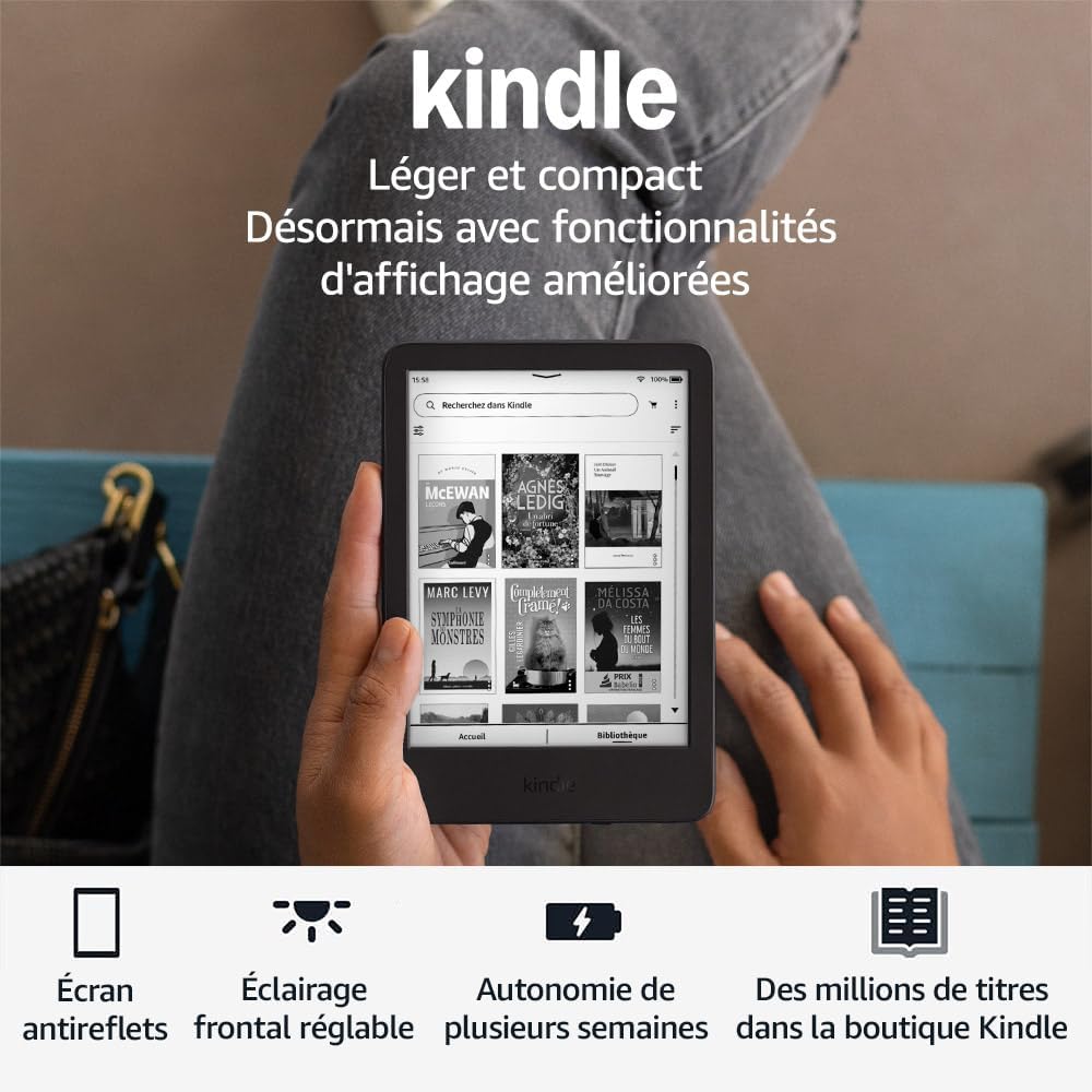 maxxidealz - Kindle nouvelle génération - compact, 16 Go, écran antireflet