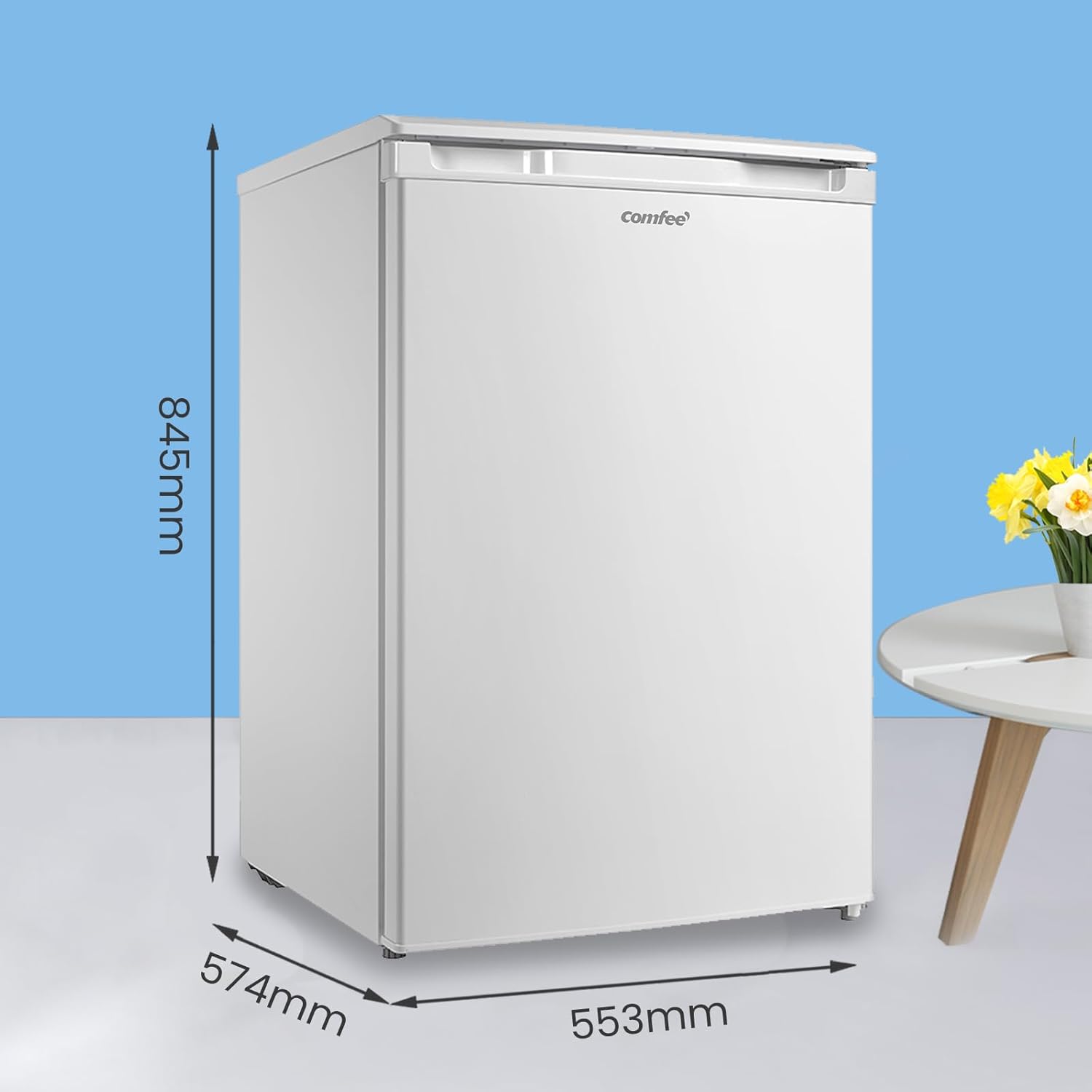 Comfee - réfrigérateur 113L compact, 1 porte, silencieux, congélateur 4* - RCD113WH3EU(E)