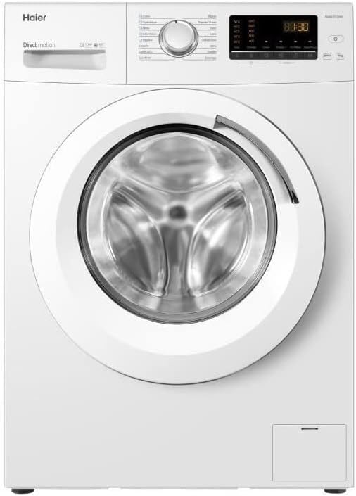 HAIER Lave-linge hublot HW80-B1239N-FR - 8 kg - Direct motion - 1200 trs/min - Vapeur - Classe A - Traitement anti-bactérien Étiquetage Énergétique