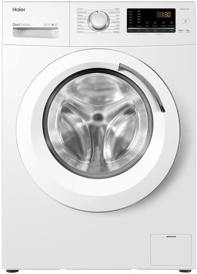 Haier - lave-linge série Direct Motion - 8 kg, 1200 trs/min, vapeur, classe A, anti-bactérien - HW80-B1239N-FR