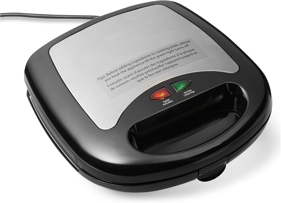 maxxidealz Basics - Appareil 3 en 1 - plaques amovibles - 700W, noir