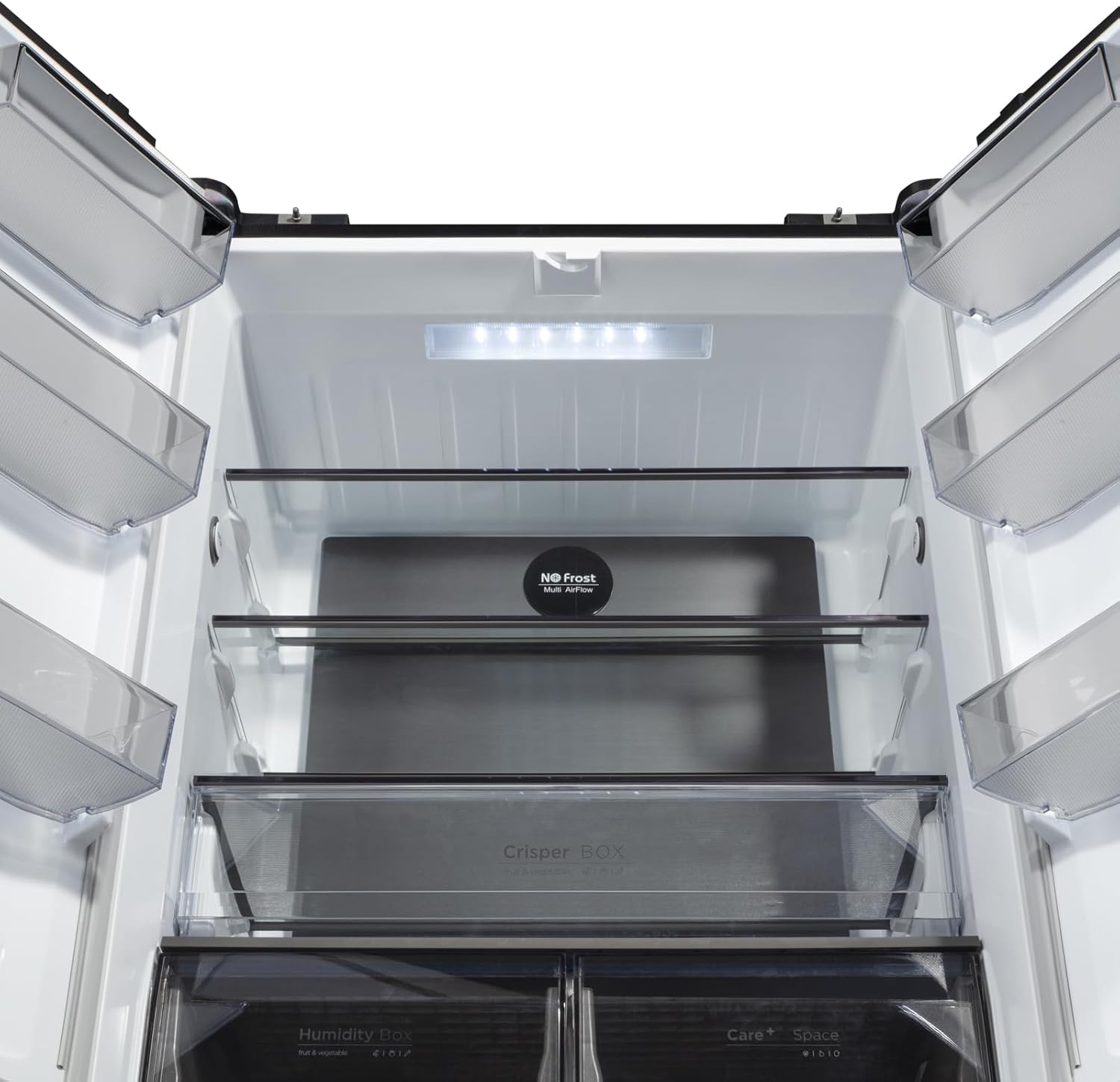 CHIQ - Réfrigérateur multiportes Inox 182x63cm 415L, Smart Inverter, CCD415NEI4E