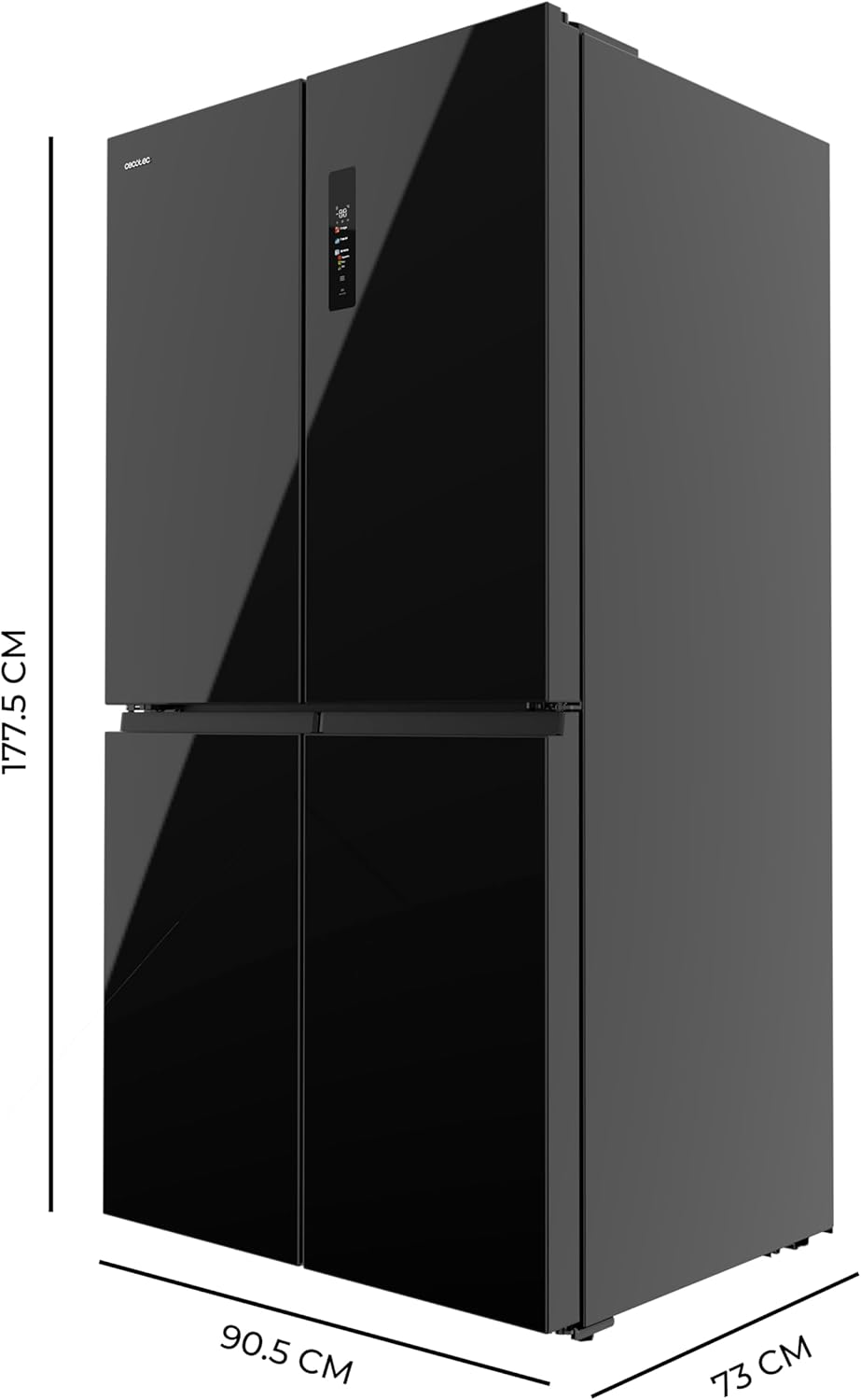 Cecotec - Bolero CoolMarket 4D, 90cm, 601L, Inverter, No Frost, 4 portes, 4D 601