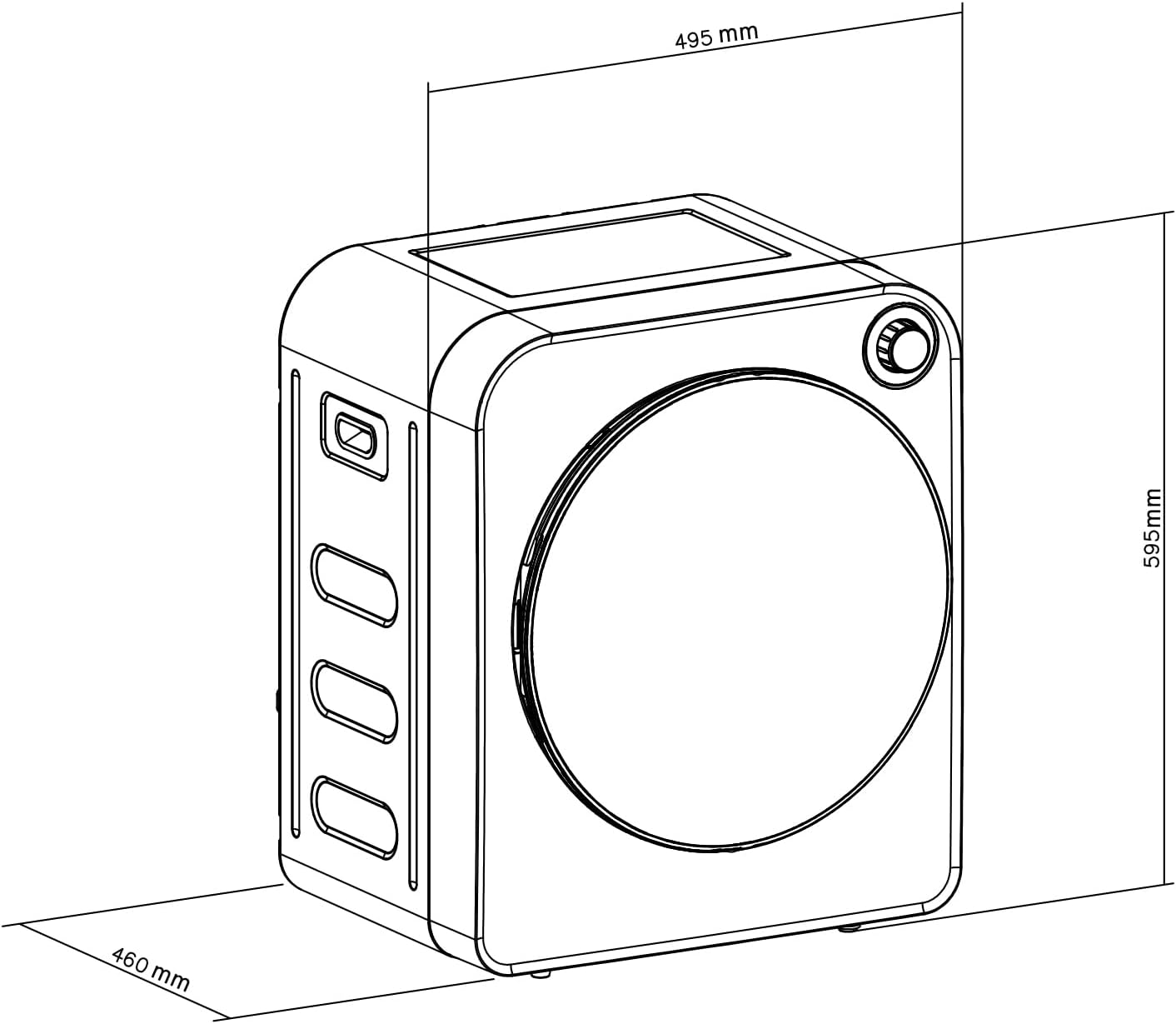 GreenBlue - sèche-linge électrique 3kg - compact, facile à utiliser - GB410