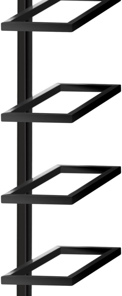 Yaheetech - Porte Bouteille mural métal - 126cm - 10 bouteilles, noir