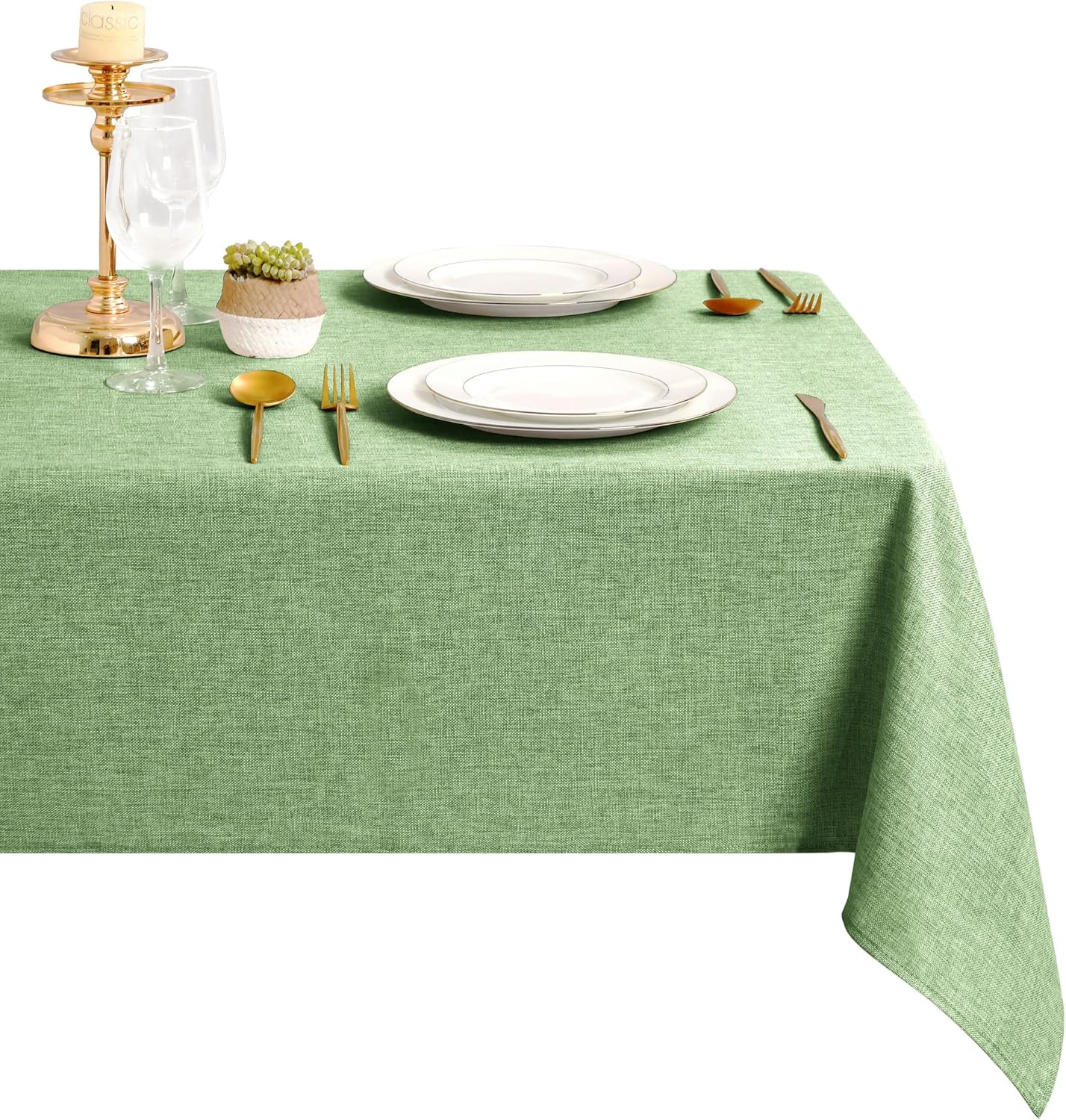 DWCN - nappe aspect lin 135x240cm, lavable, imperméable, antitache DWCN