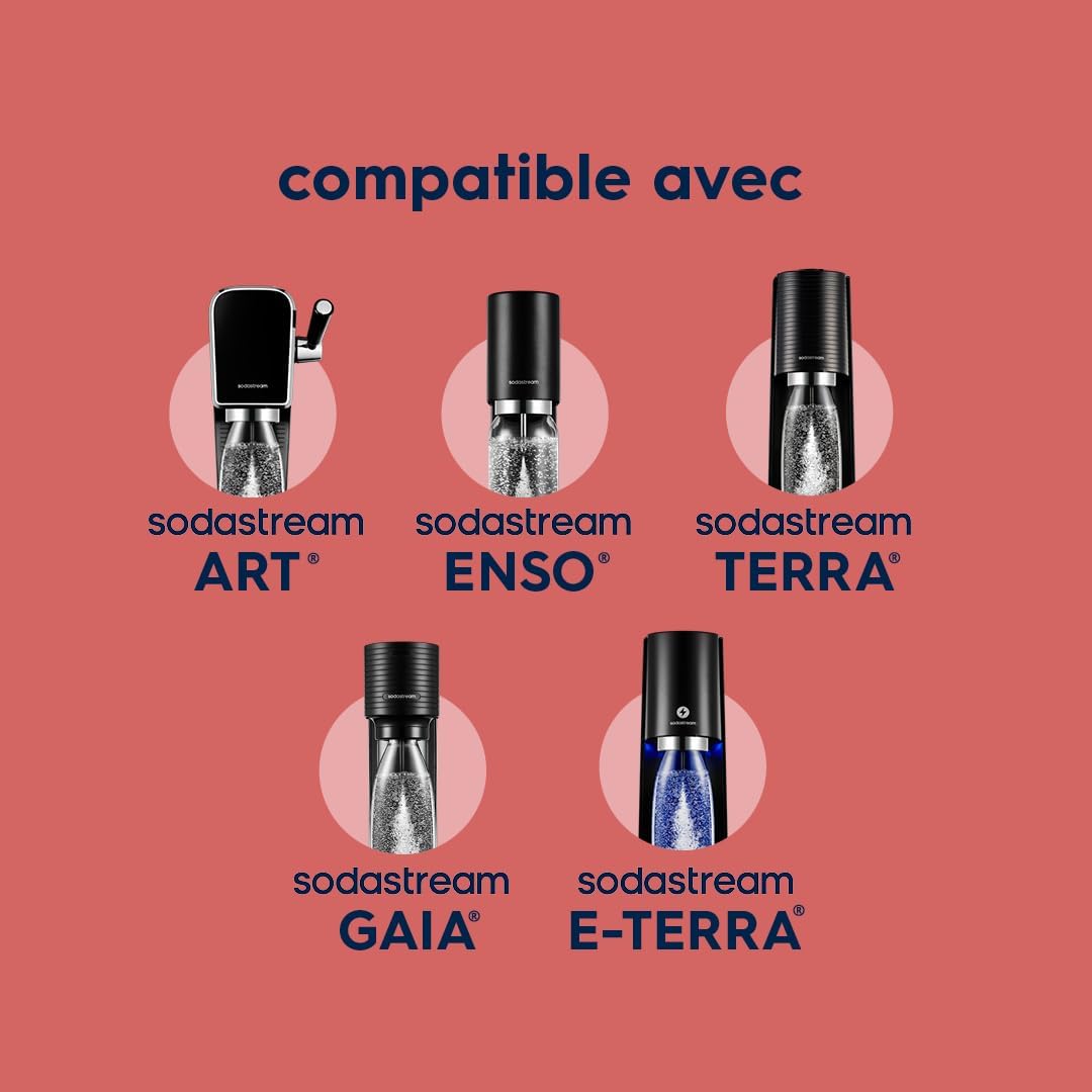 Sodastream - Premium (Gaia/Terra/Art/Ensō) - 1L - métal, sans BPA, lavable, réutilisable