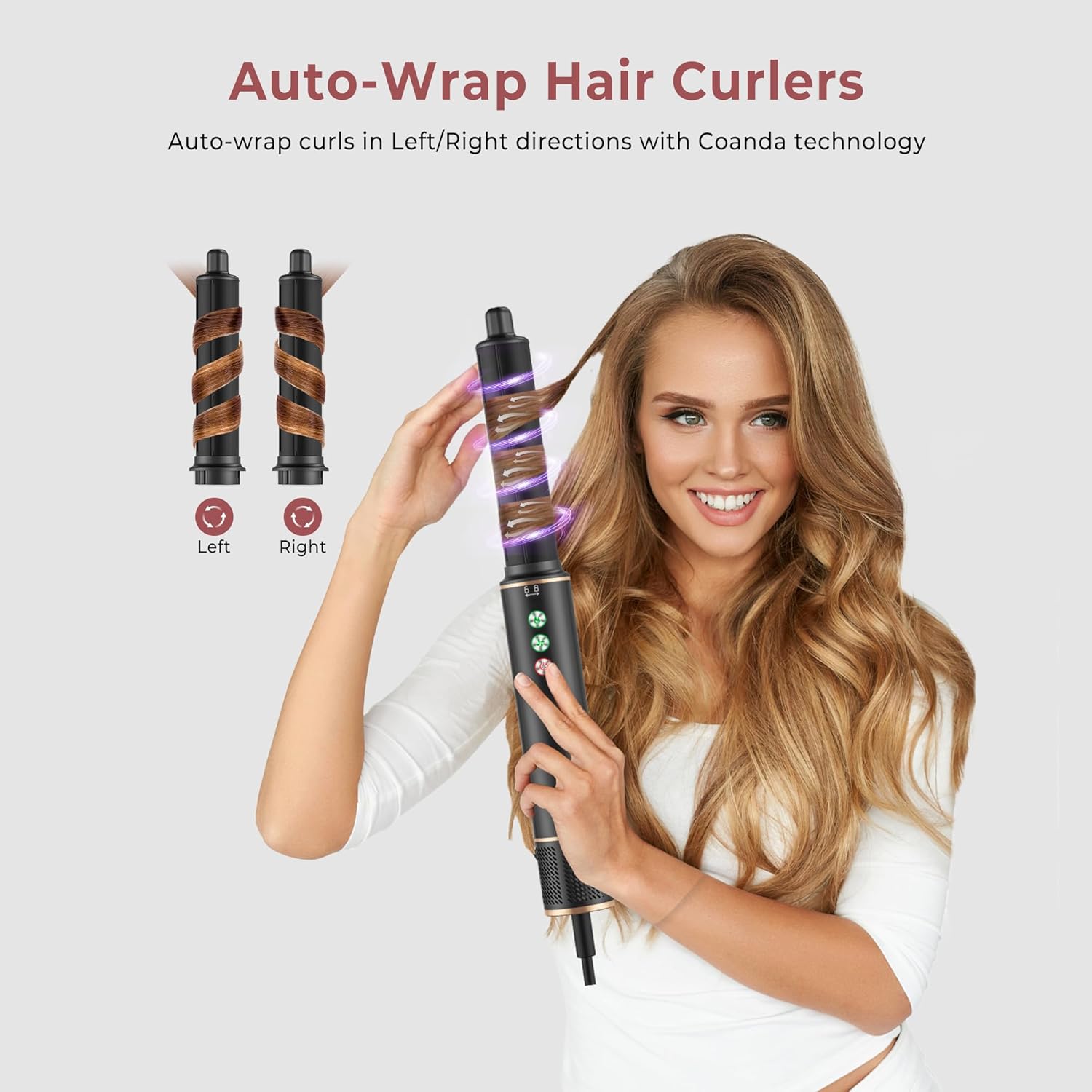 Brosse coiffante 7 en 1 - cheveux - 110000 TR/MIN - 20m/s, séchage, boucle, volume