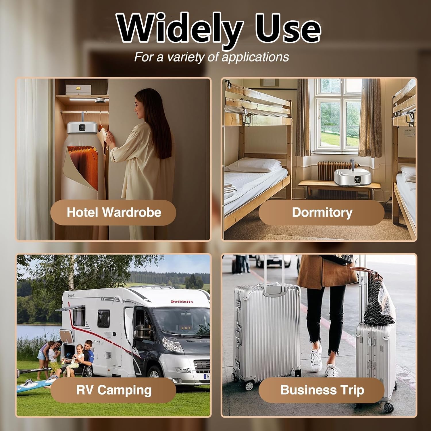 Mini sèche-linge - pompe à chaleur compacte UV, minuterie 1-8h, télécommande