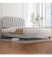 Yaheetech Lit 140x200 cm avec Sommier, Lit Double pour Adultes, 2 Personnes à Deux Places, Cadre ...