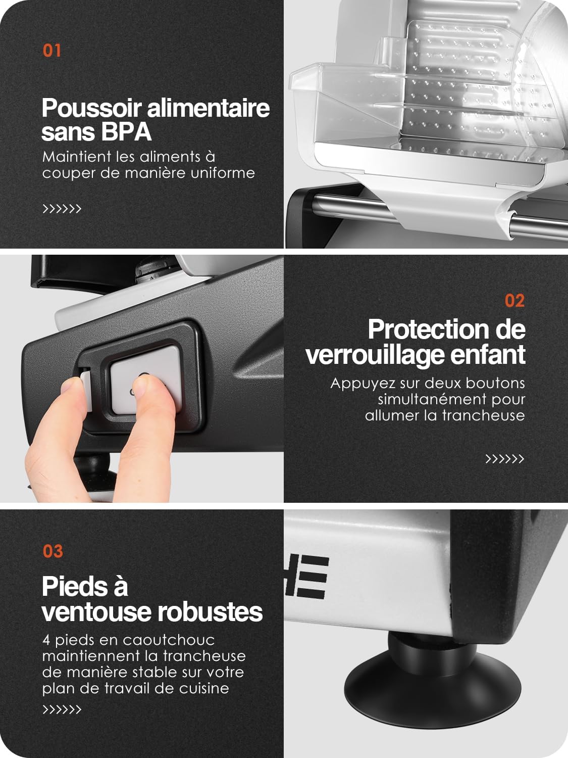 YASHE - trancheuse électrique 250W, 19cm, 2 lames, SL-518