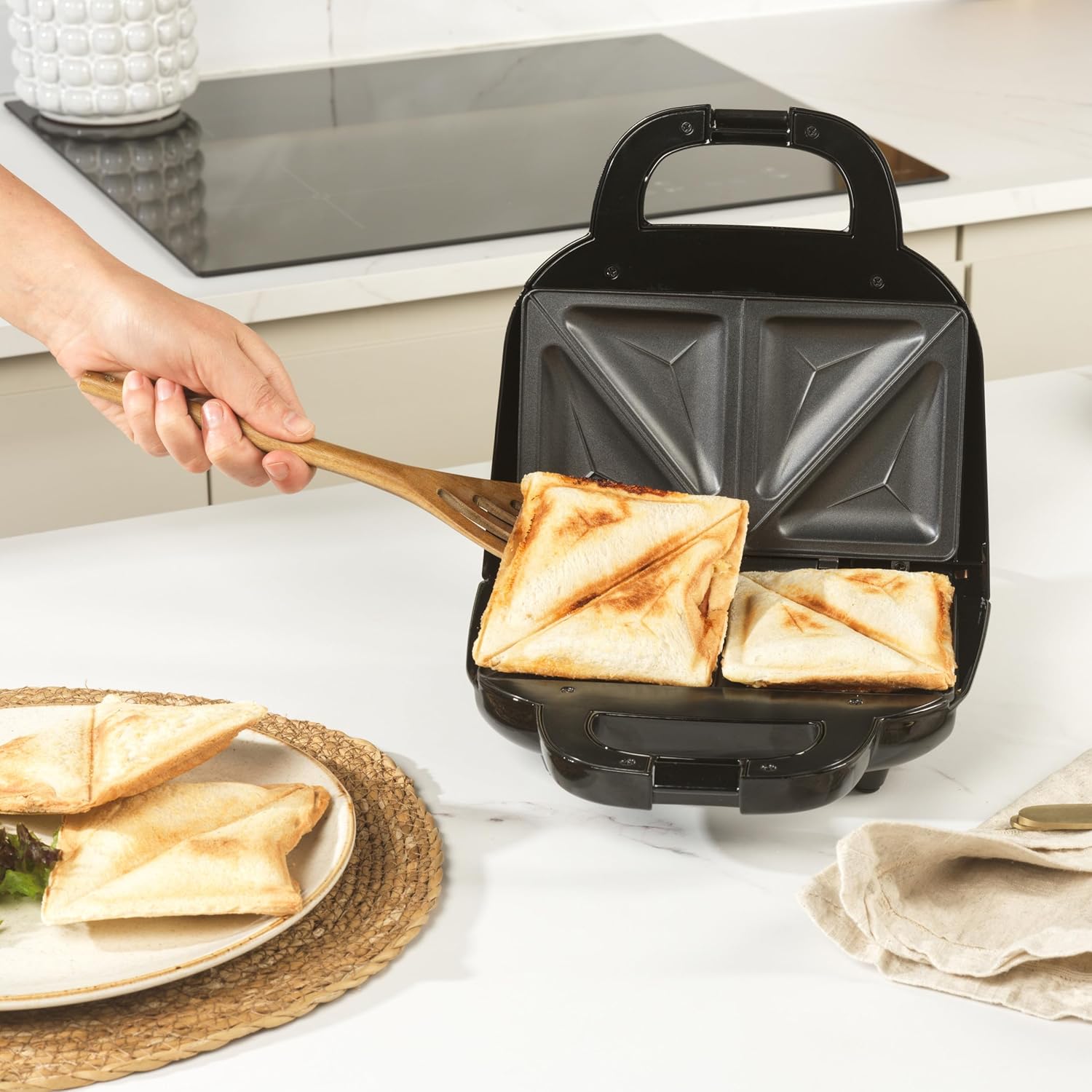 Salter - Appareil à Croques Design Sac à Main - 2 sandwichs, plaques antiadhésives, 900W