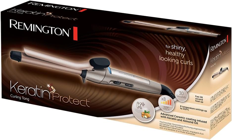 Remington - Keratin Protect - 19mm - Boucleur céramique kératine, 8 températures, CI5318