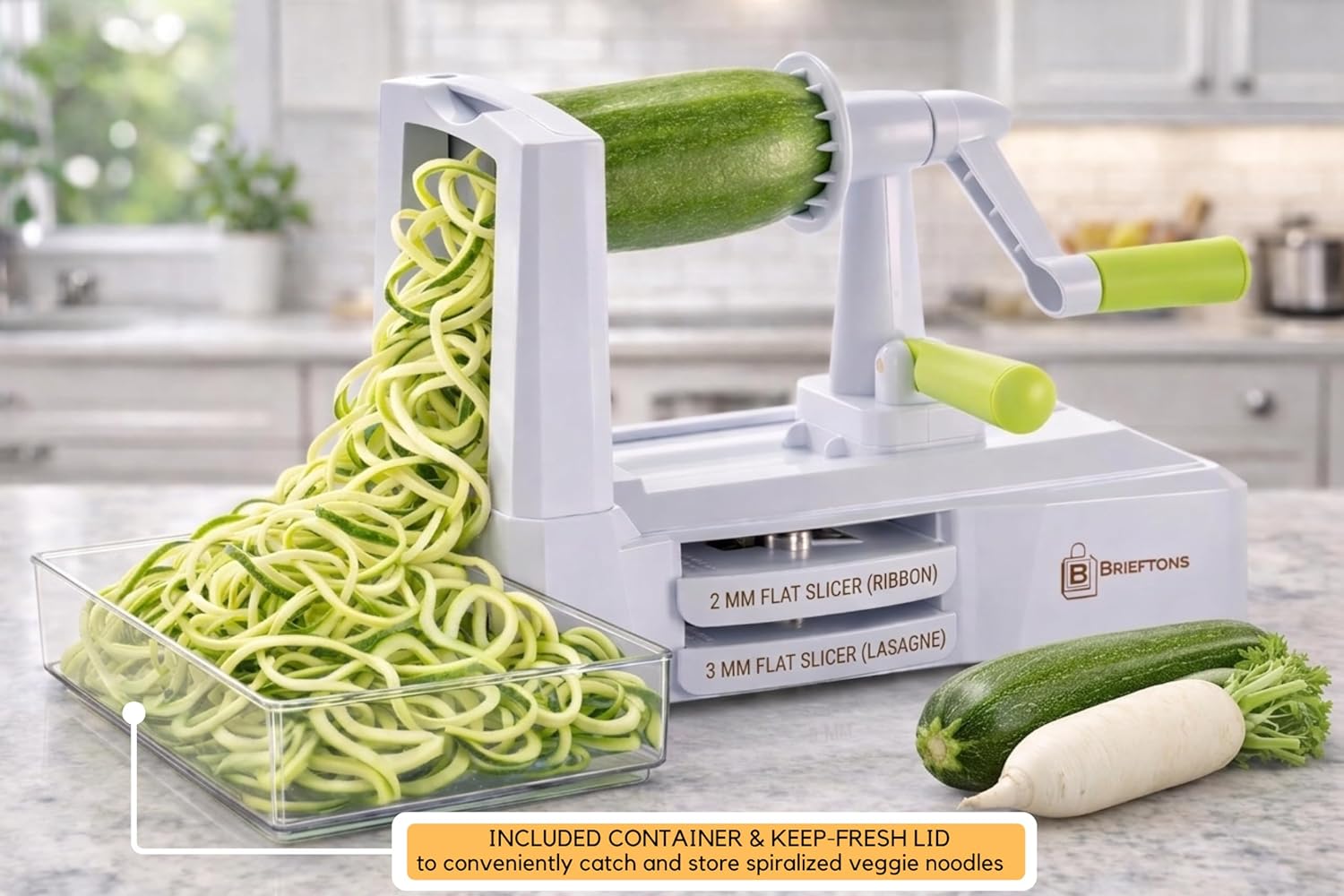 Brieftons - Spiraliseur 10 lames - robuste, idéal pâtes veggies