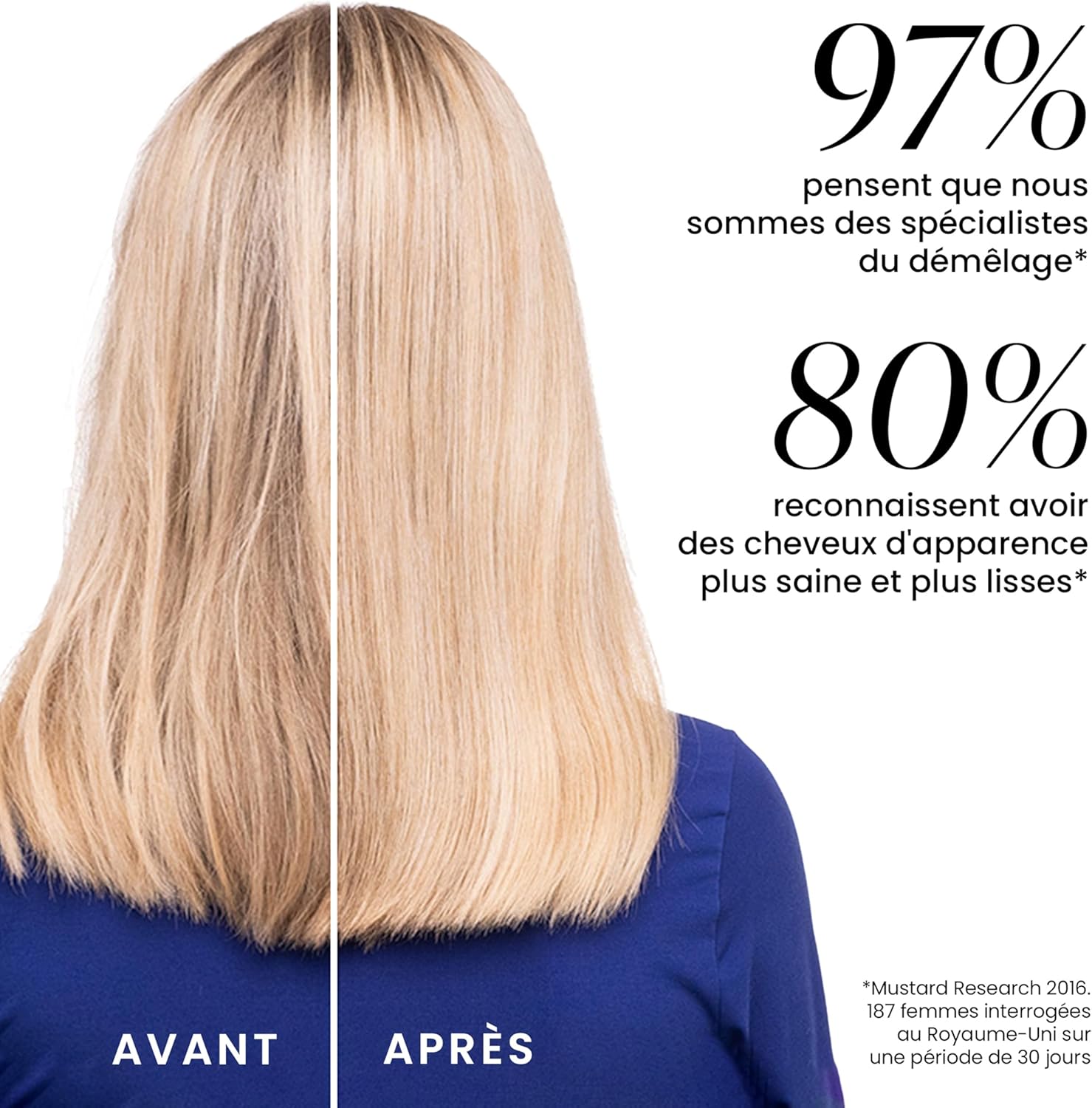 Tangle Teezer - Ultimate Detangler - Picots 2 niveaux - Démêle & réduit la casse