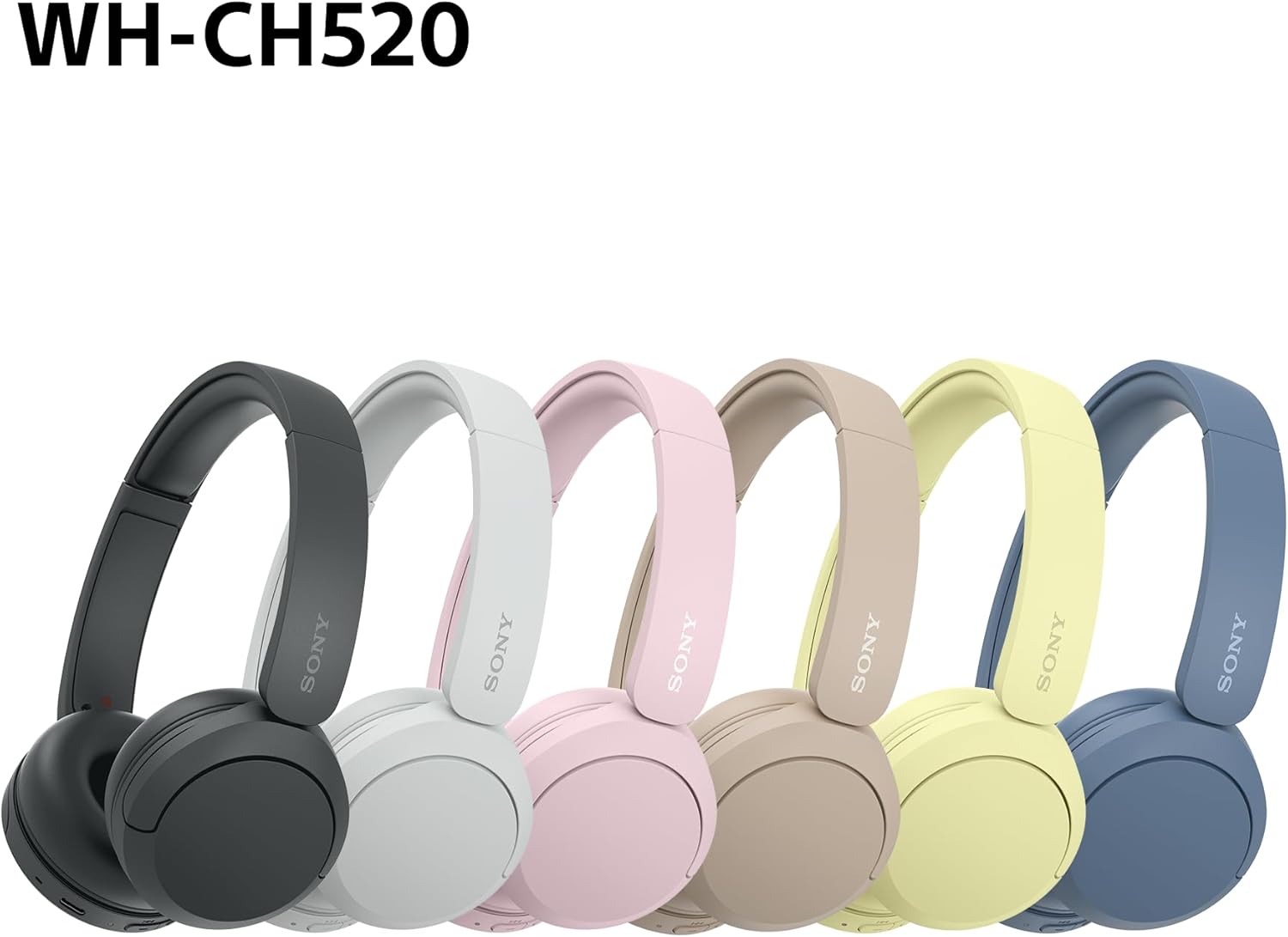 Sony - WH-CH520 - casque sans fil léger, Bluetooth, 50h autonomie