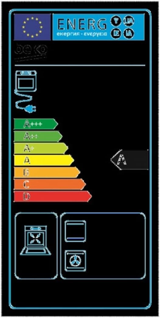 Beko - four électrique ventilé 72L, classe A, noir - BBIE11100B