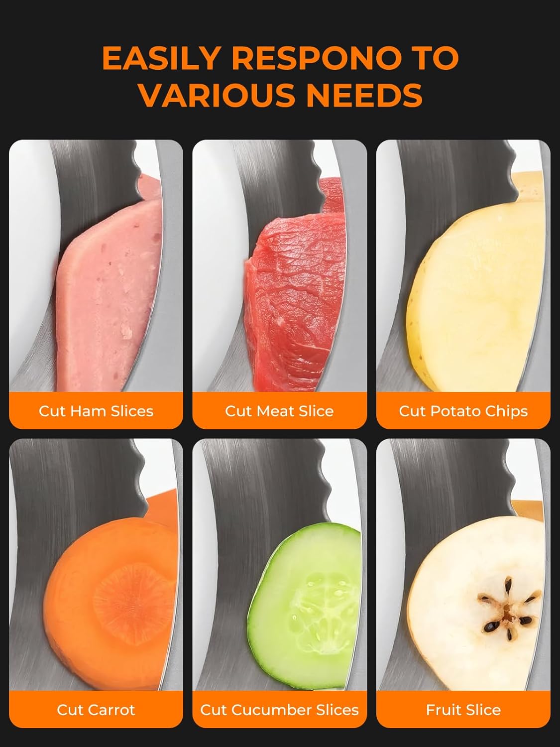 Trancheuse électrique - 250W, 3 lames, épaisseur 0-15mm, sécurité