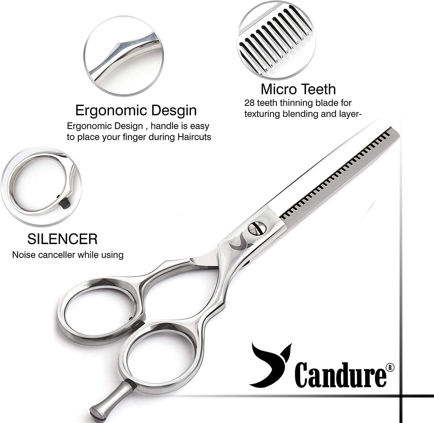 Candure - Set ciseaux coiffure pro 5.5