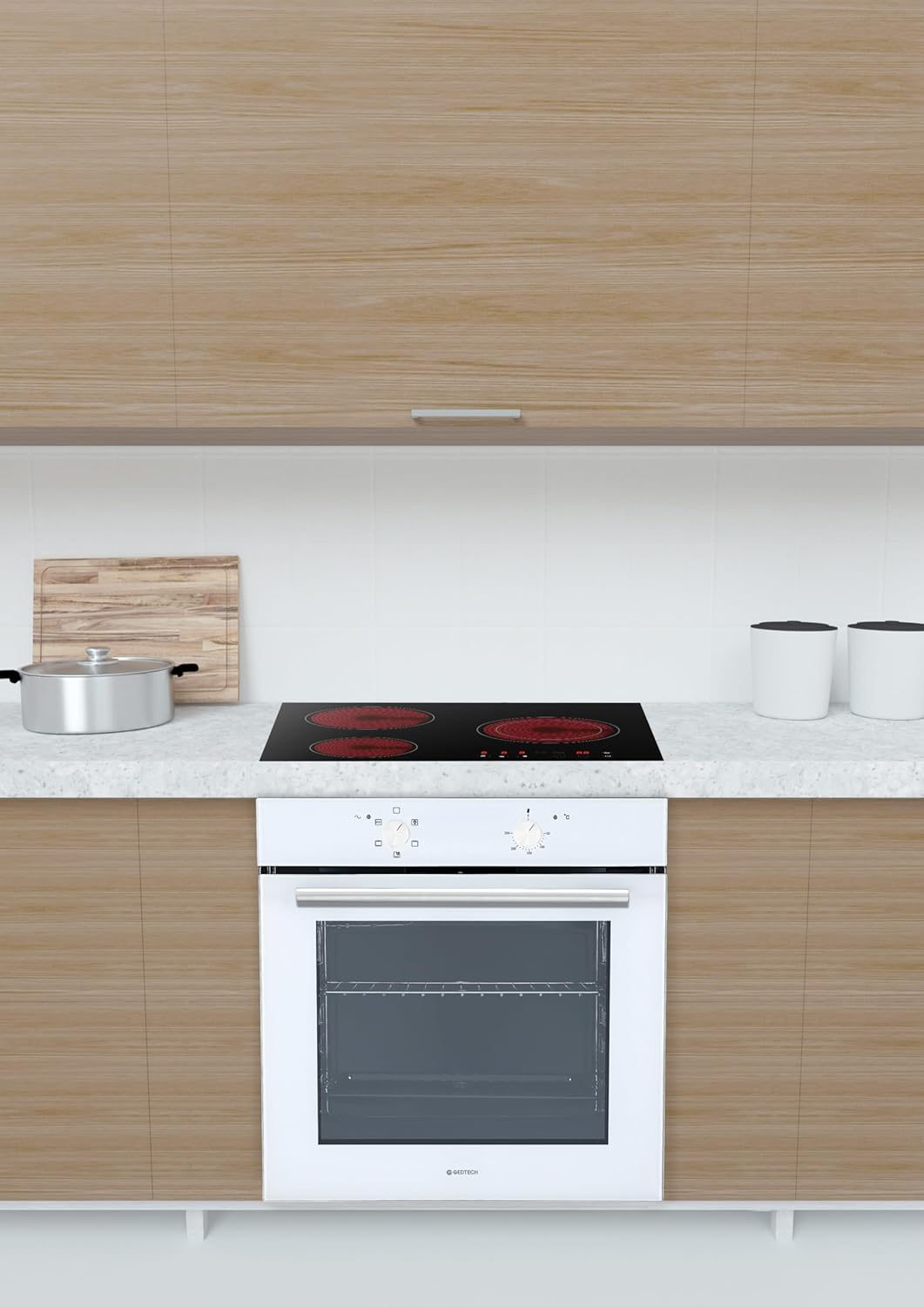 GEDTECH - four encastrable multifonction - 76L - grill, vapeur - GFO76WH