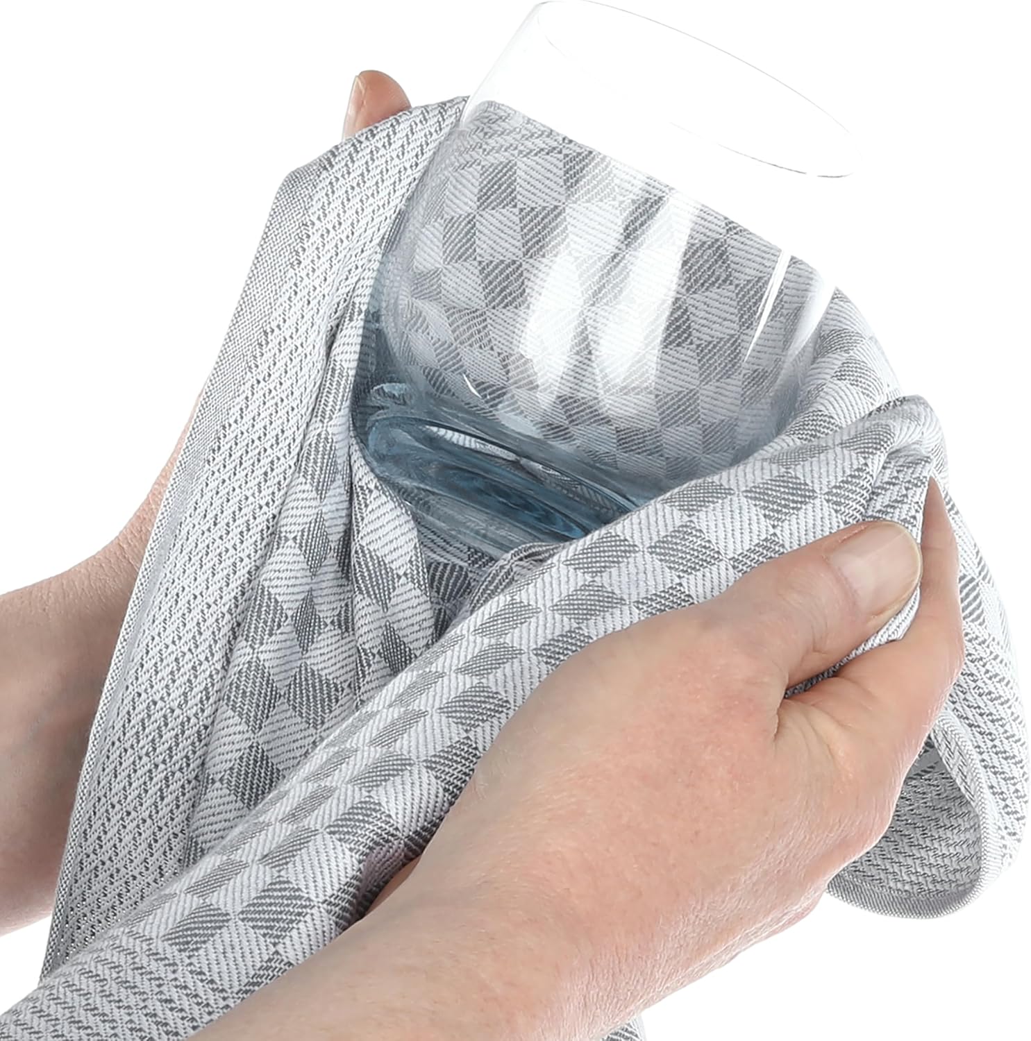 Vaily - Lot de 10 torchons Premium - 70x45 cm - coton absorbant, Oeko-TEX