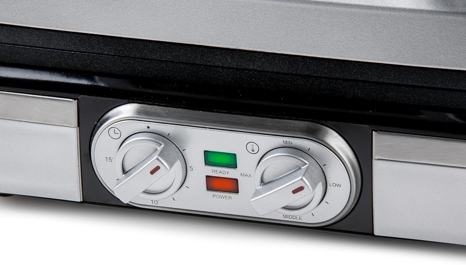 DOMO - gaufrier série DO9149W - 4x7 cm - minuterie, inox, DO9149W