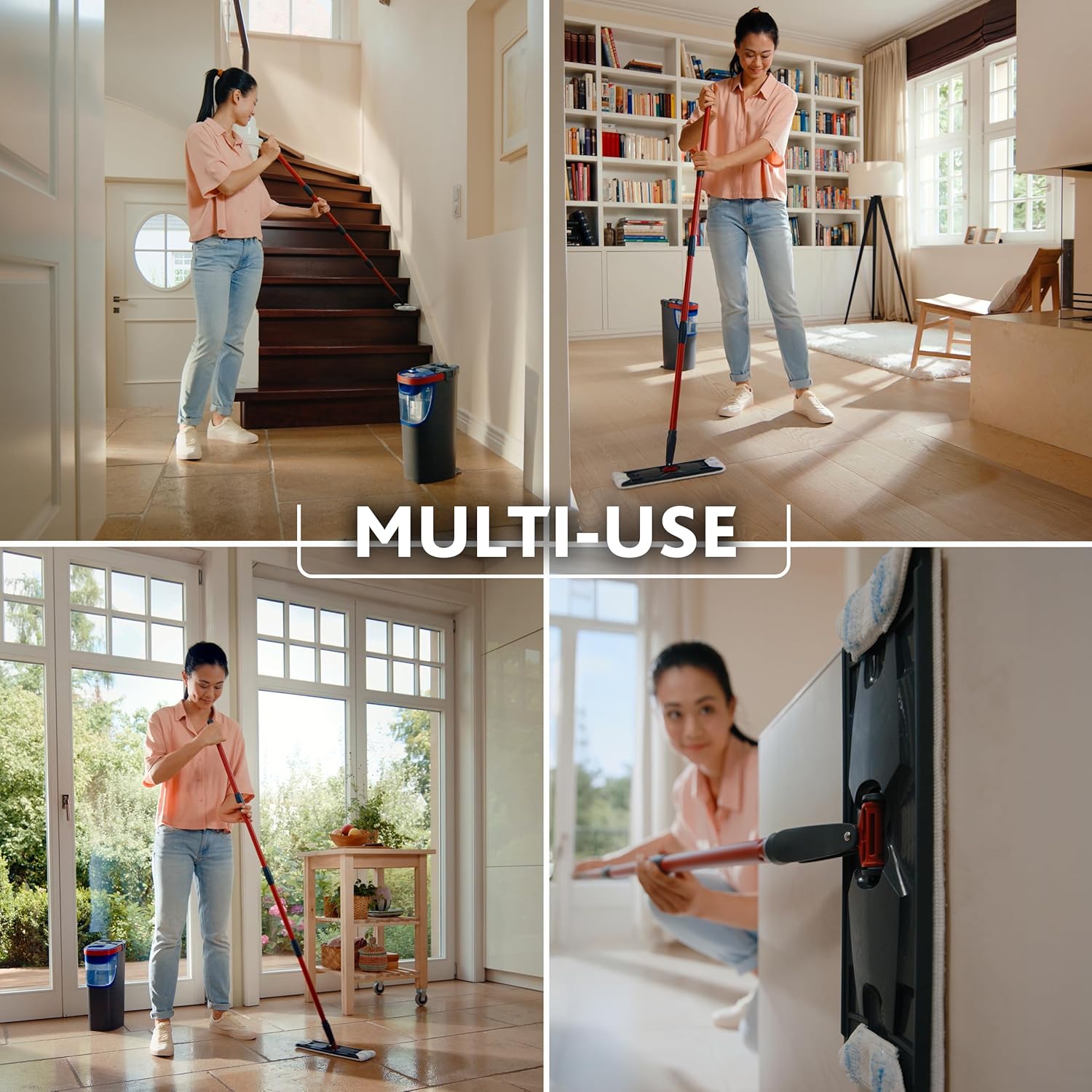 Vileda - H2prO - balai plat, microfibre, eau propre et sale séparées