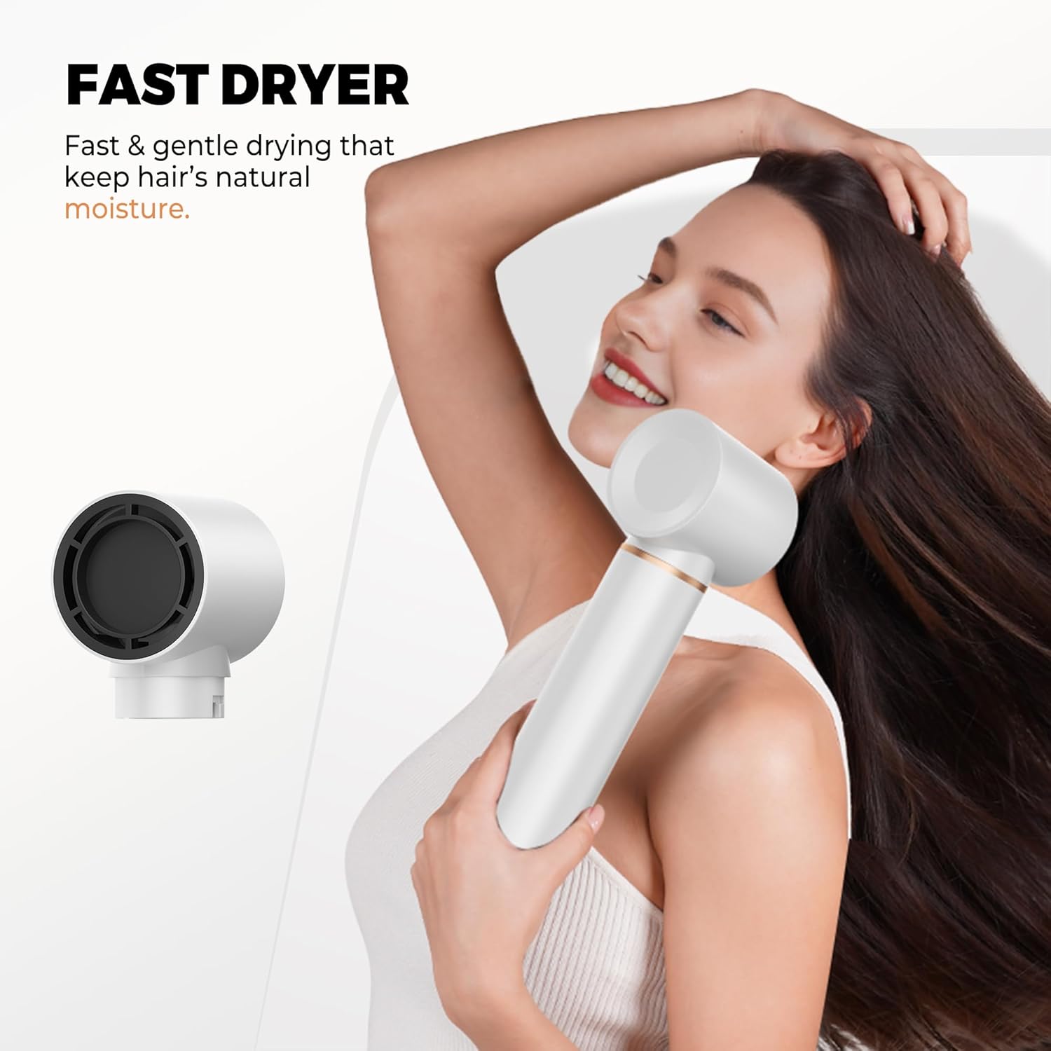 OKWRAP - Airbrush 5 en 1, multifonction, boucle, lisse, sèche, OKWRAP