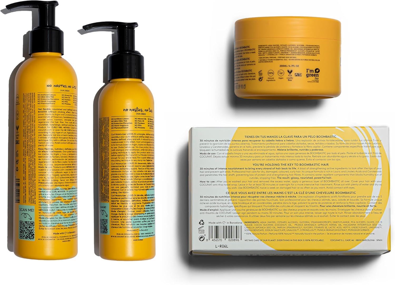 COCUNAT - Coffret Curly Nutrition - 250/150/200ml - nutrition, masque, turban anti-frisottis