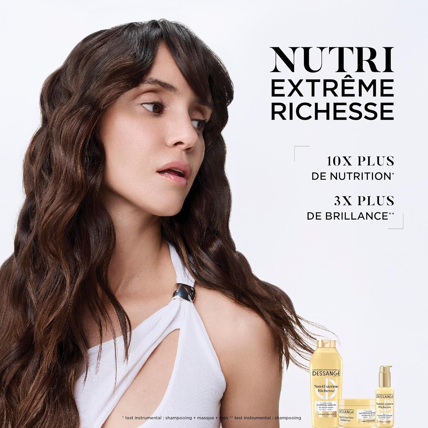 DESSANGE - Nutri-Extrême Richesse - 2 x 280ml - Shampoing nutrition intense, peptides & huile de lin, pour cheveux très 