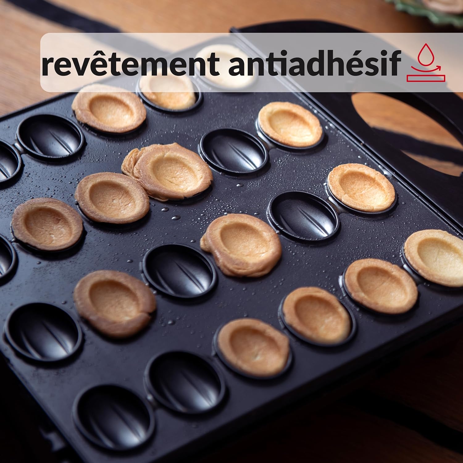 Lehmann - Boulangerie électrique 1700W, 24 noix, anti-adhésif, compact