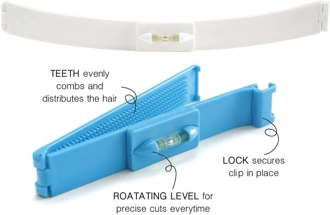 Outil coupe cheveux - lot 2 pièces, facile à utiliser, bleu, coupe précise