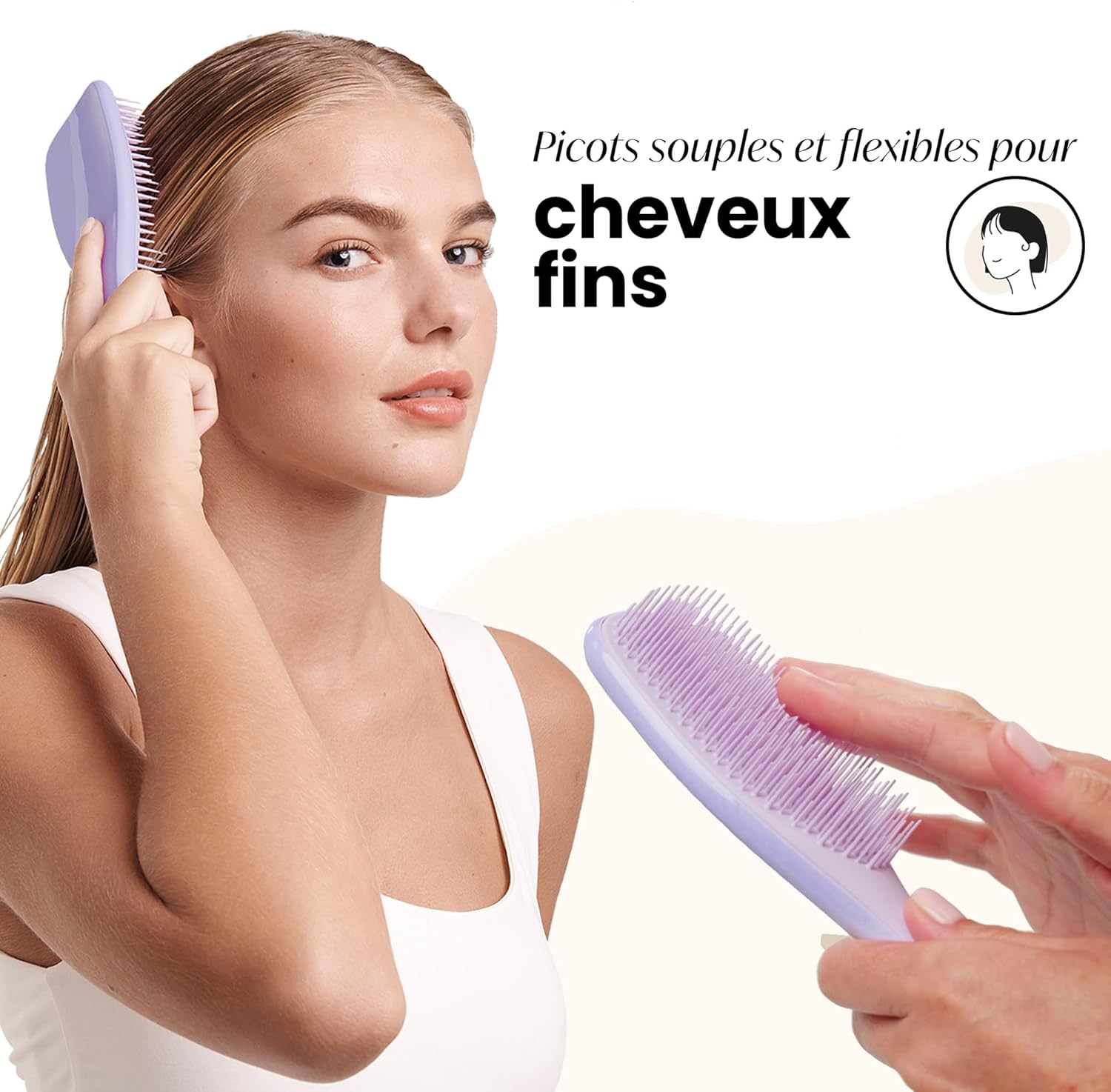 Tangle Teezer - Ultimate Detangler - picots souples, réduit casse, cheveux fins et colorés